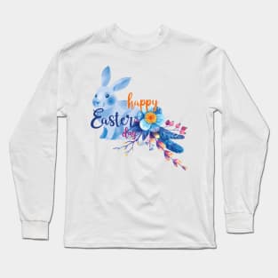 Happy Easter Women shirt, Cute Rabbit Easter, Easter bunny Long Sleeve T-Shirt